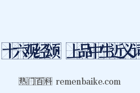 十六观经颂·上品中生近义词是什么意思的图片
